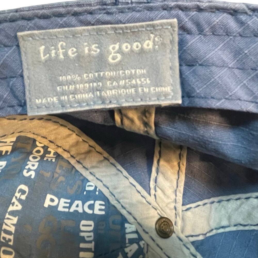 Life Is Good Enjoy The Ride Blue Ripstop Adjustable Hat Baseball Cap Unisex - Picture 5 of 11
